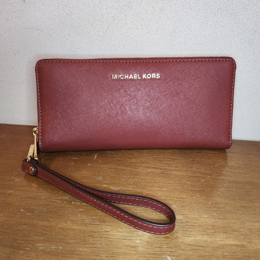 Michael Kors Maroon Continental Wallet